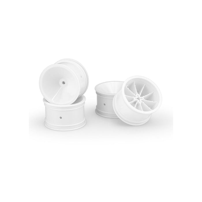 4PCS JConcepts Mono - RC10, RC10B2, RC10B3 2.2" Rear Wheel (White)