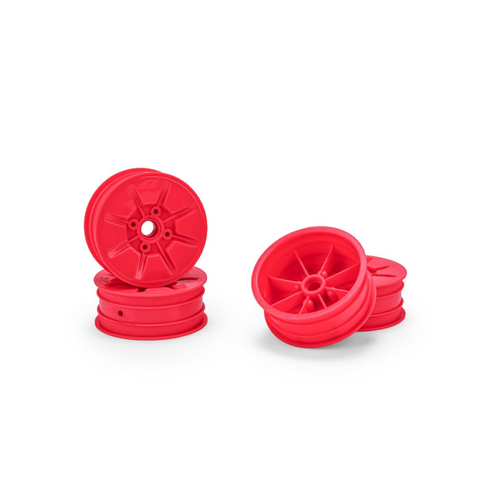 4PCS JConcepts Pioneer RC10 2.2" Roue Avant, Roulement Non Épauleté (Rose)