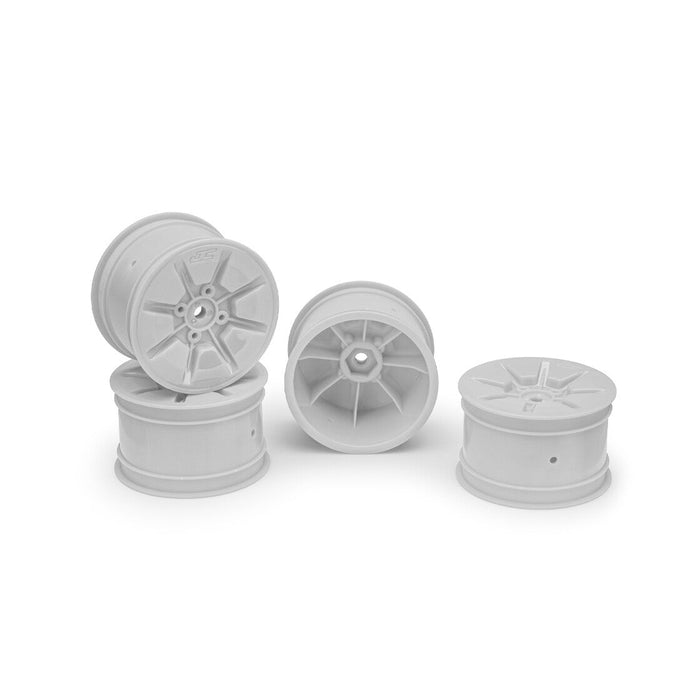 4PCS JConcepts Pioneer RC10B7 2.2" 2wd | 4wd Buggy Rear Wheel (White)