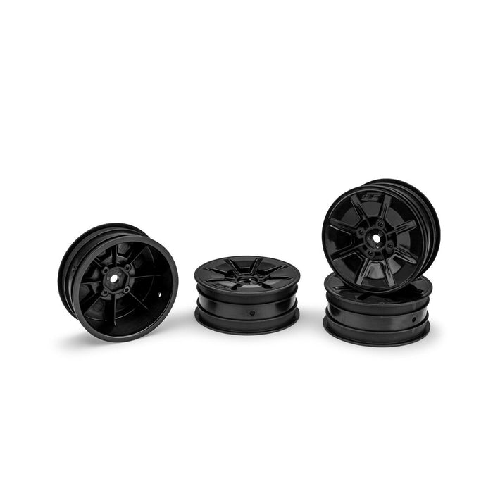 4PCS JConcepts Pioneer RC10B7 2.2" 2wd Buggy Front Wheel (Black)