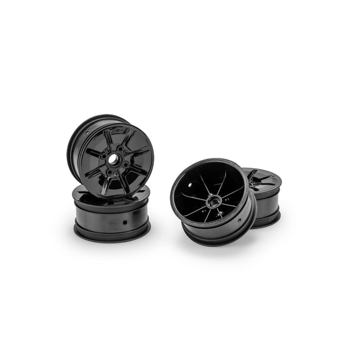 4PCS Jconcepts Pioneer RC10T 2.2" Roue Avant Étroit (Noir)