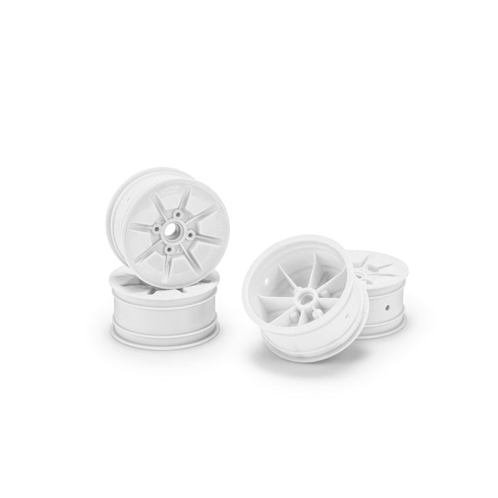 4PCS Jconcepts Pioneer RC10T 2.2" Narrow Front Wheel (White)