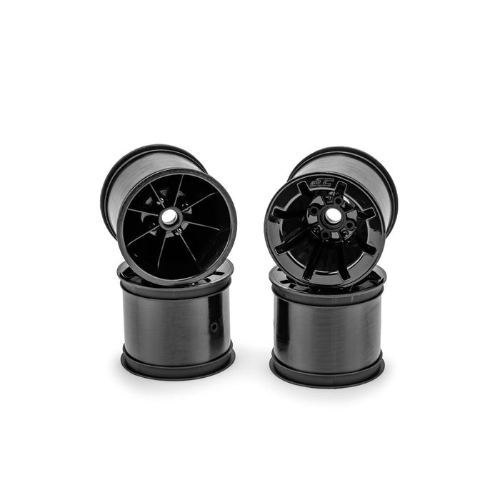 4PCS Jconcepts Pioneer RC10T 2.2" Wide Front Wheel (Black)