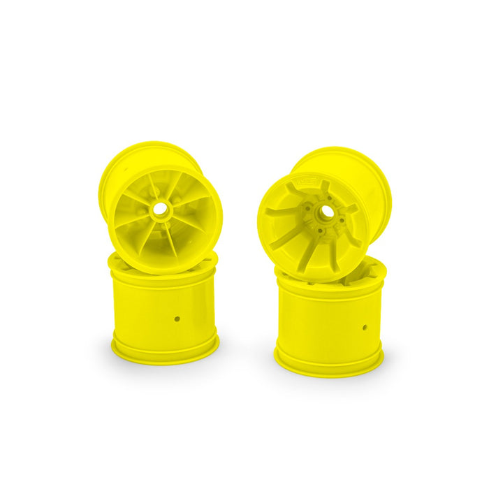 4PCS Jconcepts Pioneer RC10T 2.2" Wide Front Wheel (Yellow)