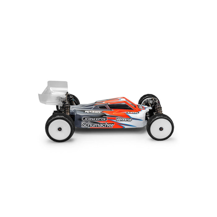 JConcepts S2 Schumacher Cat L1R Karosserie mit Teppich, Kunstrasenflügel