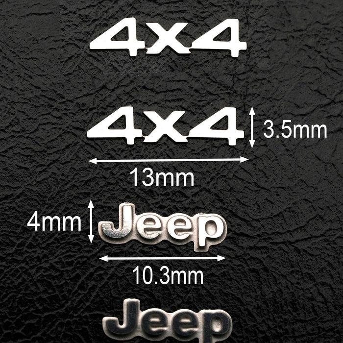 Jeep Metaal Sticker 3D Logo Onderdeel DC 