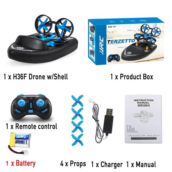 JJRC H36F Mini Quadcopter + Boat RTF Drone JJRC with 1 Battery 