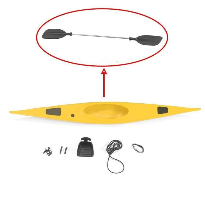 Kayak Simulation Boat for 1/10 Simulation (Plastic) Onderdeel upgraderc Yellow boat 