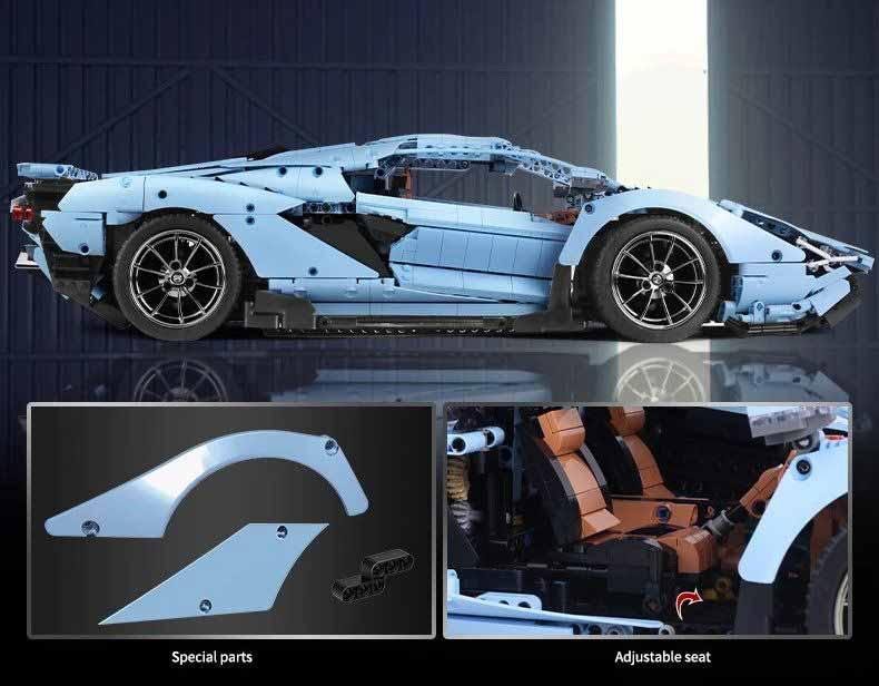 Lamborghini Sian met afstandsbediening (3819 stukken) Bouwset upgraderc 