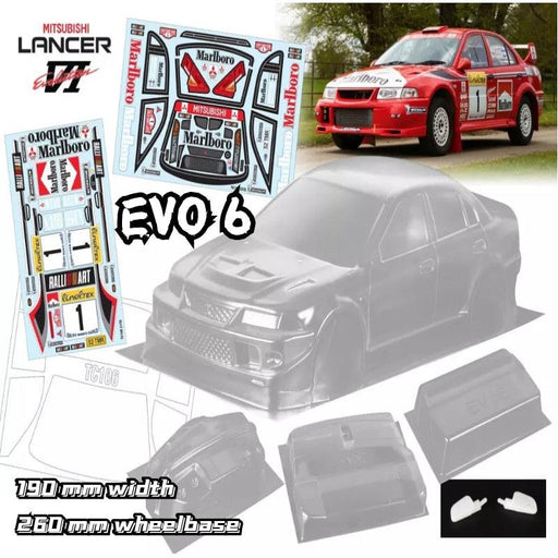 Lancer Evolution EVO 6 Ⅵ Body Shell (259mm) Body Professional RC 