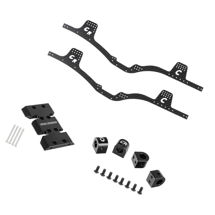 LCG Chassis Frame Rail, Skid Plate, Body Post Mount Set for Axial SCX10 1/10 Onderdeel upgraderc 