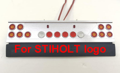 LED Tail Light System w/ Mudguard LOGO for Tamiya Truck 1/14 (Metaal) Onderdeel RCATM For stiholt 