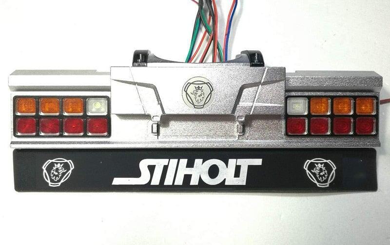 LED Taillight System for Tamiya Truck 1/14 (Metaal) Onderdeel RCATM logo for stiholt 