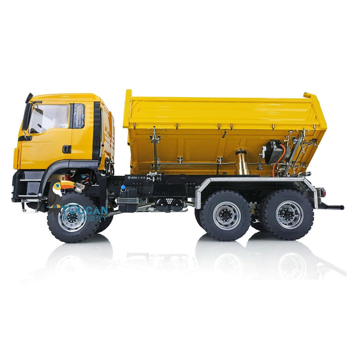 LESU 1/14 6x6 Hydraulic Dump Truck RTR (Metaal) - upgraderc