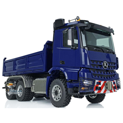 LESU 1/14 6X6 Hydraulic Dump Truck RTR (RVS Aluminium Plastic Rubber) - upgraderc