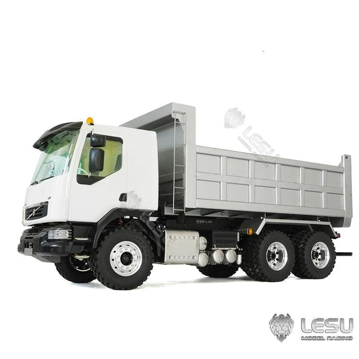 LESU 6x6 1/14 Hydraulic Dump Truck Kit (RVS, Messing, Aluminium, Plastic) - upgraderc