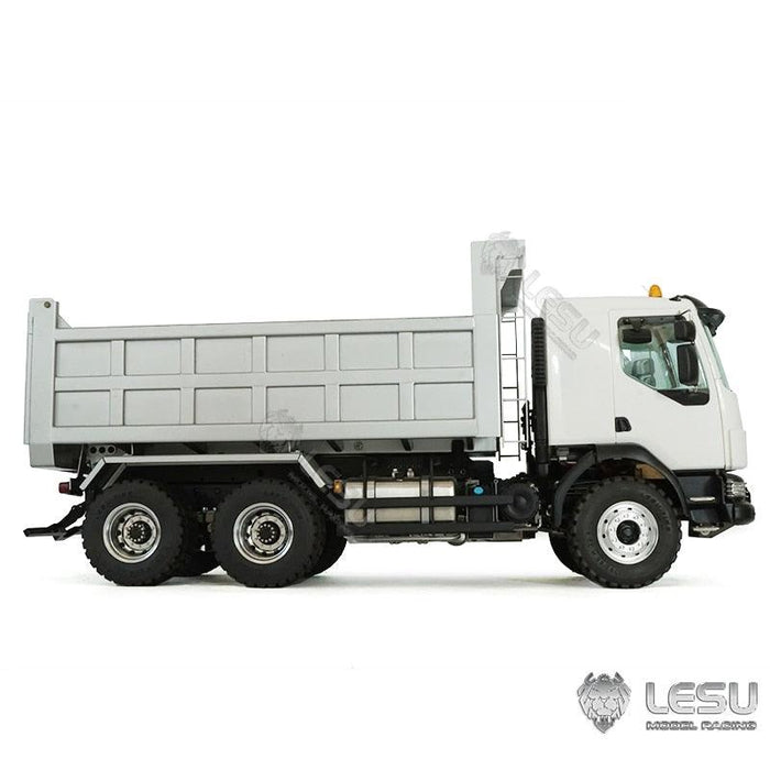 LESU 6x6 1/14 Hydraulic Dump Truck Kit (RVS, Messing, Aluminium, Plastic) - upgraderc