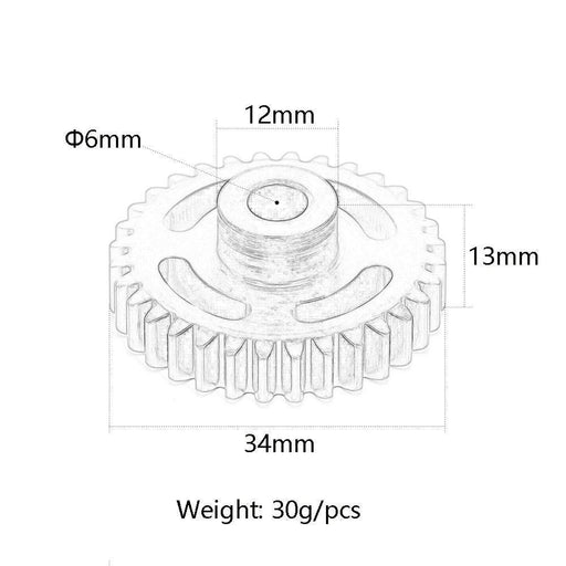 Light weight Drive Gear 32-Tooth 1M for HPI 1/8 (Metaal) 86274, 86084 Orderdeel New Enron 