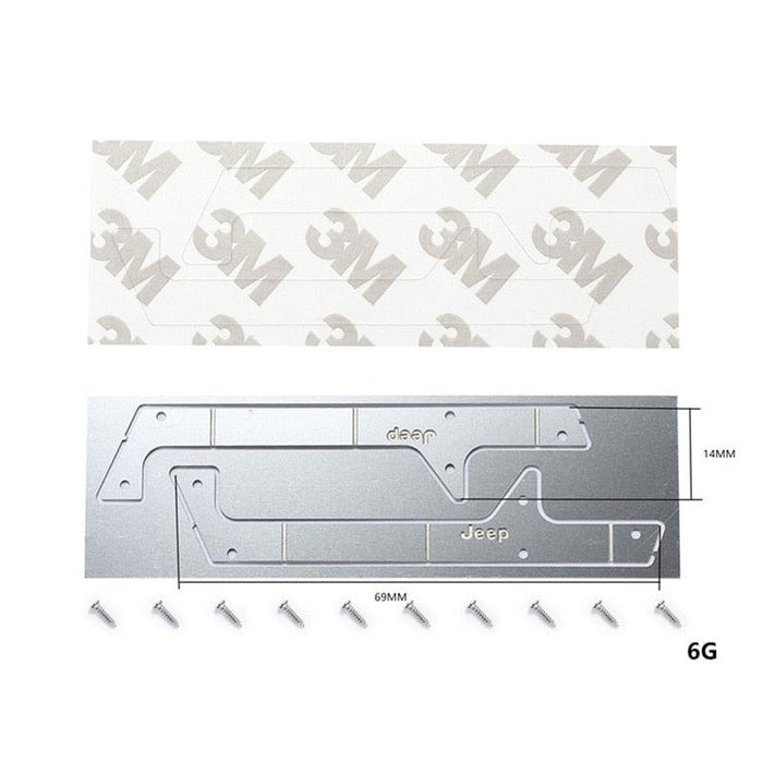 Lower Side Panel Plate Set for Axial SCX24 Wrangler 1/24 (Metaal) - upgraderc