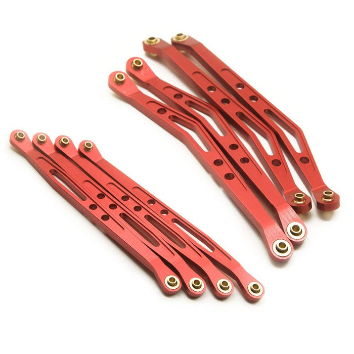 Lower/upper Link Rod Sets for Axial Wraith (Aluminium) Onderdeel Yeahrun Red 1Set 