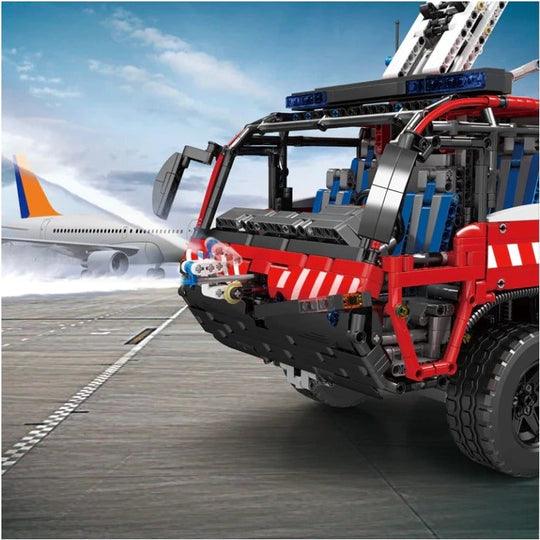 Luchthaven reddingsvoertuig met afstandsbediening (6653 stukken) Bouwset upgraderc 