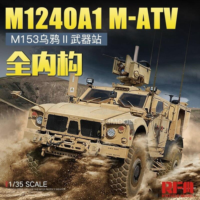 M1240A1 M-ATV (M153 CROWS II) w/ Full Interior Kit 1/35 Model (Plastic) Bouwset RFM model only 