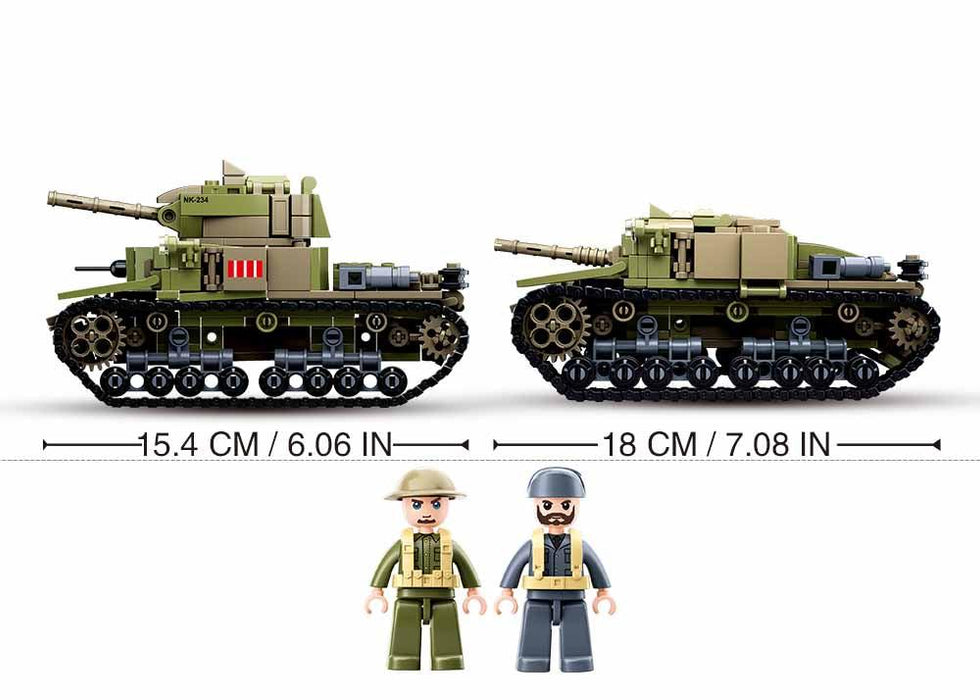 M13/40 Medium Tank Model Building Blocks (463 Stukken) - upgraderc