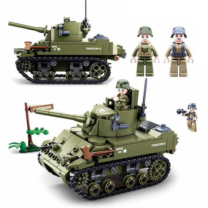 M5 Stuart Light Tank Model Building Blocks (344 Stukken) - upgraderc