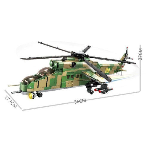 MI-24 Helicopter Model Building Blocks (1006 stukken) - upgraderc