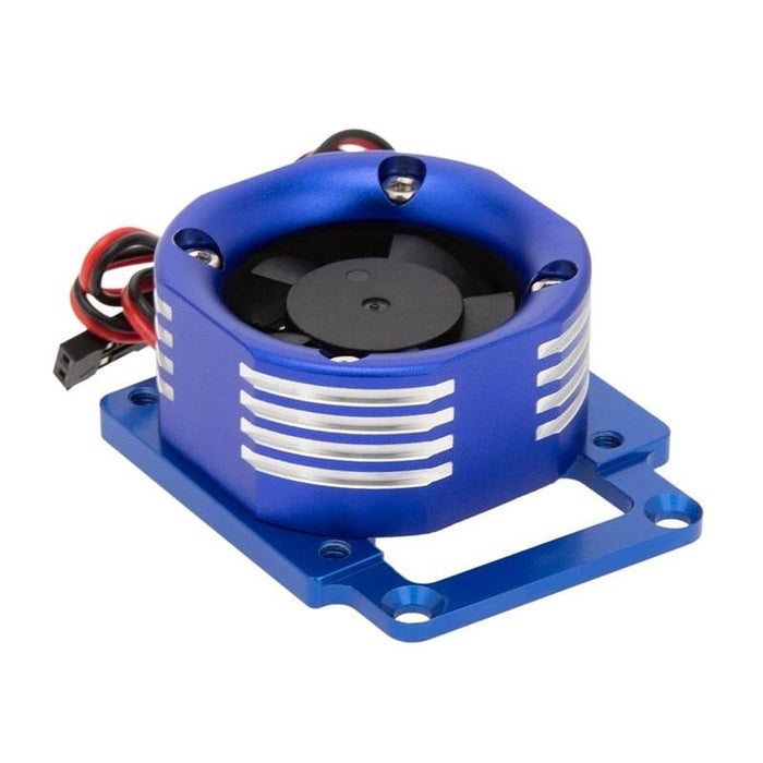 Motor Heat Sink w/ LED Light for Traxxas Sledge 1/8 (Metaal) Onderdeel upgraderc Blue 