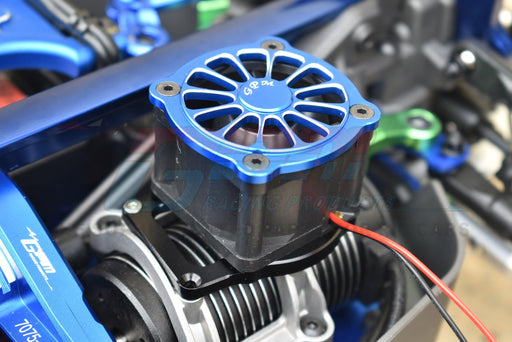 Motor Heat Sink With Cooling Fan for Traxxas Sledge 1/8 (Aluminium) Onderdeel GPM 
