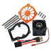 Motor Heat Sink With Cooling Fan for Traxxas Sledge 1/8 (Aluminium) Onderdeel GPM orange 