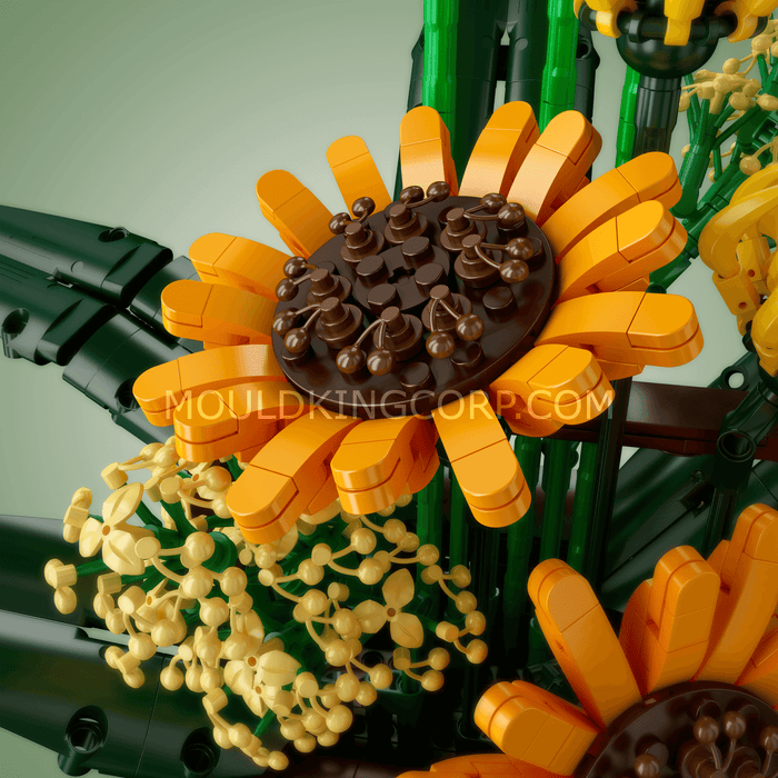 Mould King Birds of Paradise Flower Bouquet Building Set (1608 Pieces)