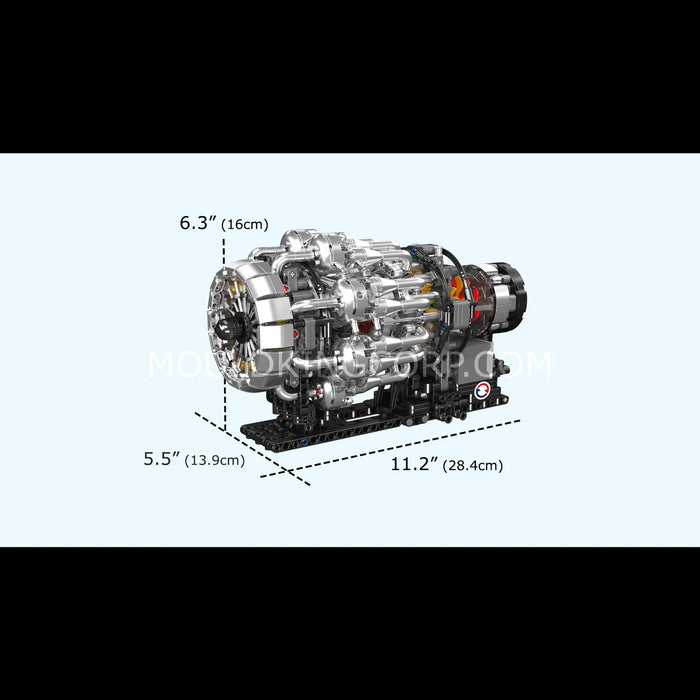 Mould King 10216 Turbojet Engine Building Blocks (1214 Stukken)