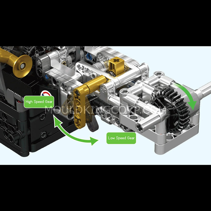 Mould King 10224 Motorized Valkyrie V12 Engine Building Blocks (974 Stukken)