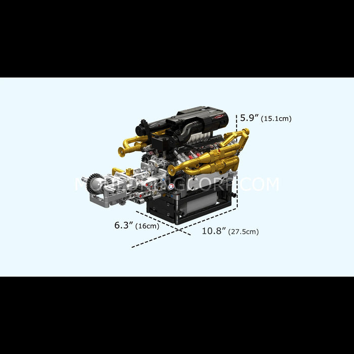 Mould King 10224 Motorized Valkyrie V12 Engine Building Blocks (974 Stukken)