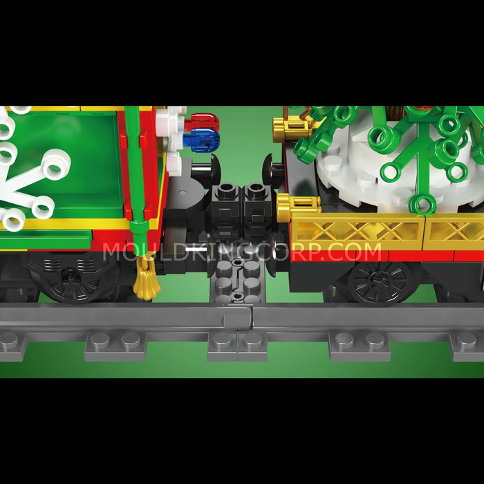 Mould King 12012S Christmas Series Steam Electric Train Building Blocks (Stukken 1457)