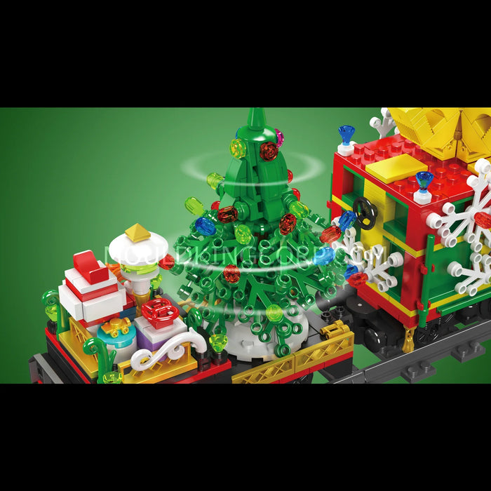 Mould King 12012S Christmas Series Steam Electric Train Building Blocks (Stukken 1457)