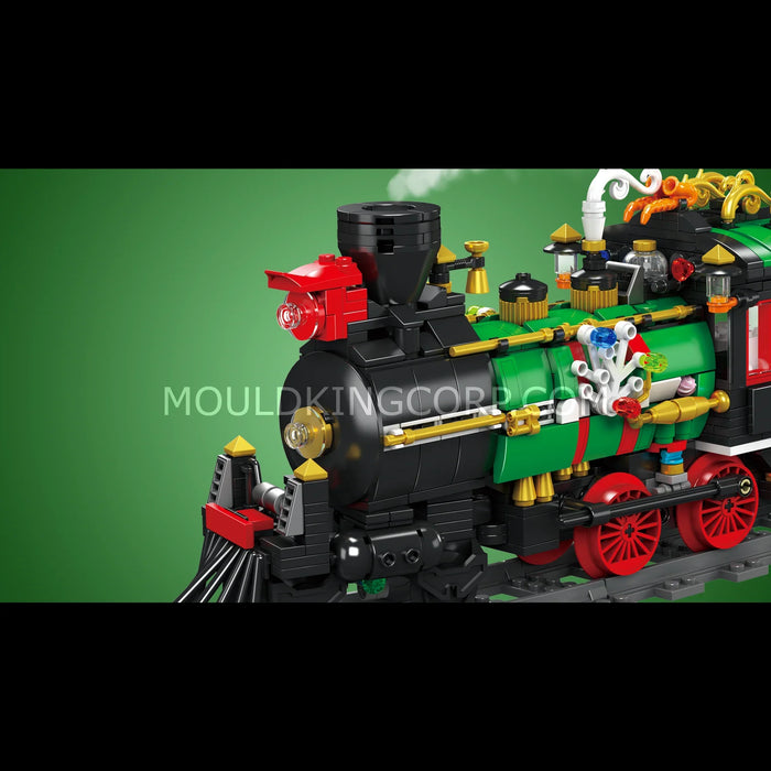 Mould King 12012S Christmas Series Steam Electric Train Building Blocks (Stukken 1457)