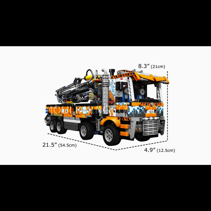 Mould King 19014 Pneumatic Concrete Pump Truck Model (Stukken 2098)