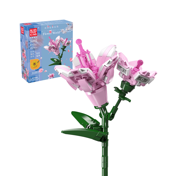 Mould King Rhododendron Flower Building Set (132 Pieces)