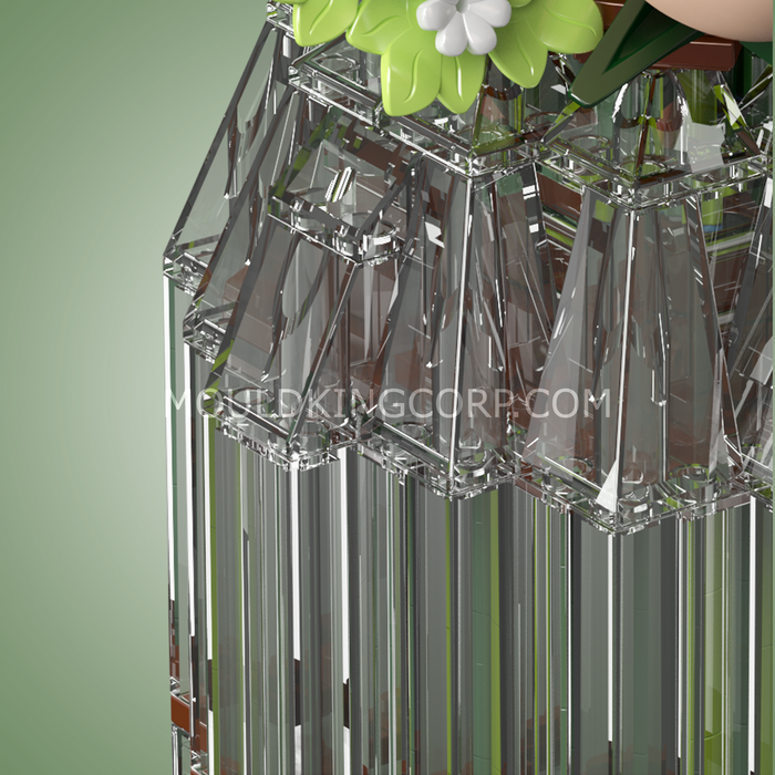 Mould King White Rose Flower Bouquet Building Set (981 Pieces)