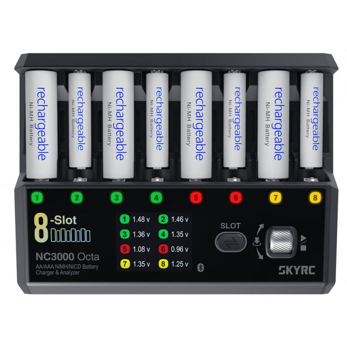 SkyRC NC3000 Octa AA/AAA NiMH/NiCD Battery Charger & Analyzer
