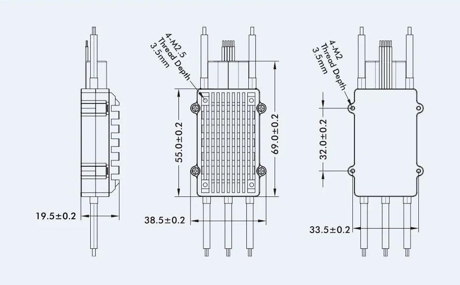 P60-X Arm Set (P60 KV170 Motor, Flame 60A ESC, MF2211 Prop) - upgraderc