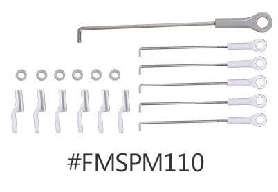 Push Rods Set for FMS 1400mm T28 V4 (Metaal) Onderdeel FMS 