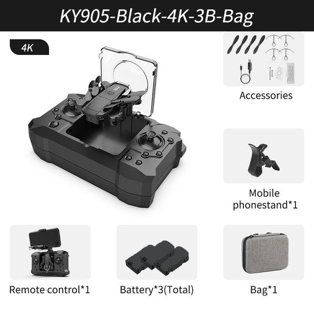 QJ KY905 Mini Drone 4K Profesional Camera Drone QJ Black 4K 3B Bag 
