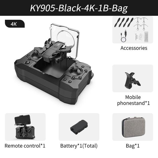 QJ KY905 Mini Drone 4K Profesional Camera Drone QJ Black 4K 1B Bag 