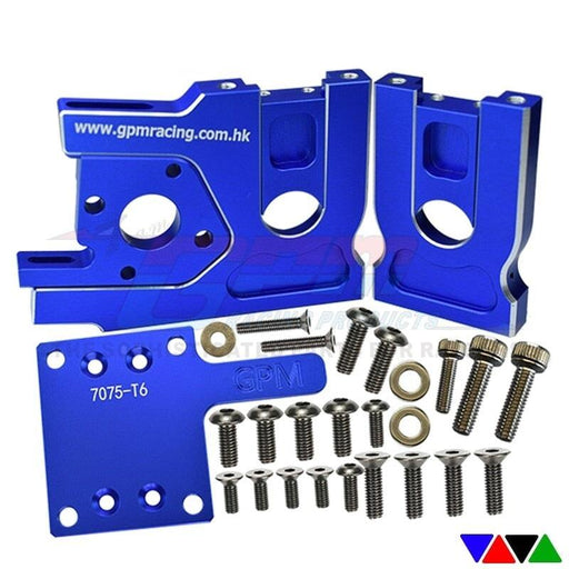Quick Disassembly Motor Mount for Traxxas Sledge 1/8 (Aluminium) Onderdeel GPM blue 