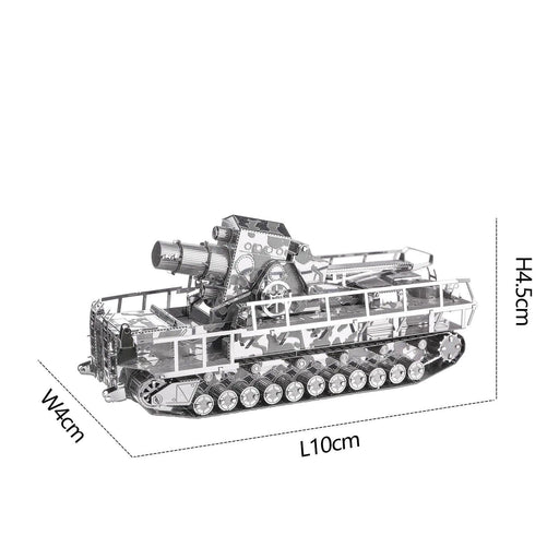 Railway Gun 3D Puzzle Model (Metaal) - upgraderc
