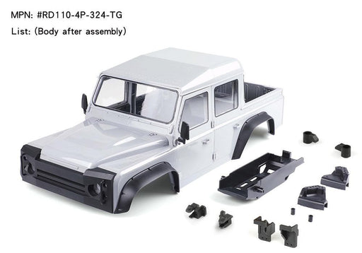 RD110 TRX4 324mm 1/10 Pickup Hard Body Car Shell/4-Door/Interior/Fender - upgraderc